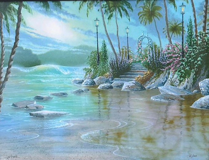 ケン・ショットウェルの絵画作品　タイトルは、ステッピング・ストーンズ・パース